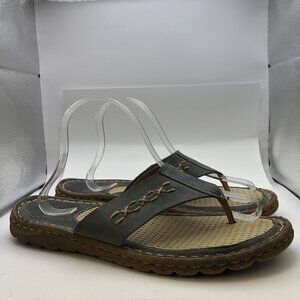 Born EU 42 M 10 W 12 Blue unisex flip flop leather sandals